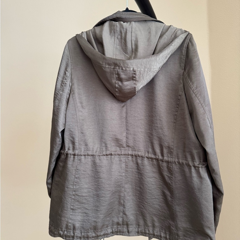 Vince Camuto Olive Green Hooded Jacket Medium - Picture 2 of 6